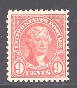 #561 VF MNH OG-9¢ JEFFERSON NICE PERF 11 Series (REM #561-967)