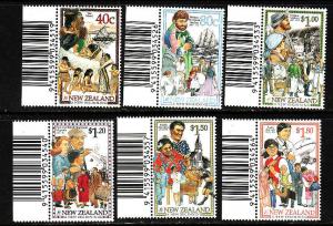 New Zealand-Sc#1492-97-unused NH set-Multi-Cultural Society-