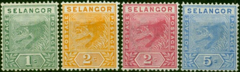 Selangor 1891 Set of 4 SG49-52 Fine & Fresh MM