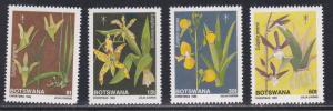 Botswana # 464-467, Christmas - Orchids, NH, 1/2 Cat