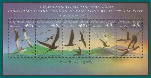 Christmas Island 1993 Sea Birds, MS, MNH  349f,SG377