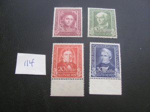 GERMANY 1949 MNH SC B310-B313 SET XF $82.50(114)