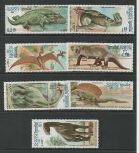 Thematic Stamps Others - KAMPUCHEA 1986 PREHISTORIC 699/05 7v mint