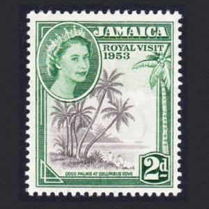 Jamaica Coco Palms Royal Visit 1954 1v SG#154
