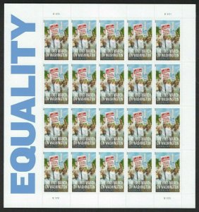 Equality - March of Washington Sheet of 20 - Stamps Scott 4804