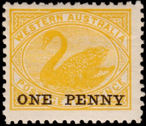 Western Australia Scott 103, Perf. 12.5  (1912) Mint H VF M