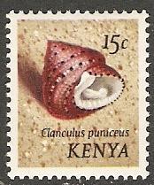 1971 Kenya Scott 38 Strawberry Top Shell MNH