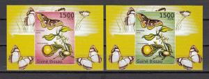 Guinea Bissau, Mi cat. 5087-5088. Butterfly values as s/sheets.