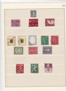 germany 1955/56 used stamps sheet ref 17839