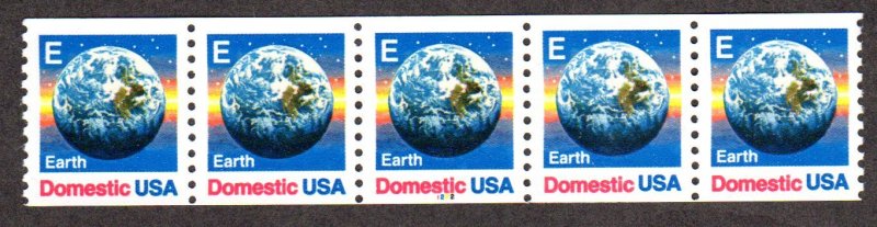 Scott # 2279, PL # 1222, coil strip of 5, MNH 2018 CAT = $ 3.00 Lot 2220351