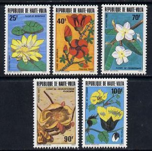 UPPER VOLTA - 1982 - Flowers - Perf 5v Set - Mint Never Hinged