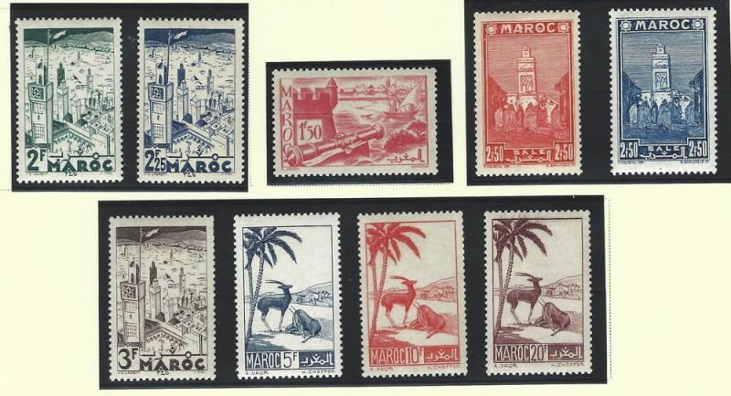 French Morocco mh scott cat #  149 - 172