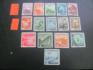 AUSTRIA 1935 MNH SC C32-46 SET  XF $150  (205)