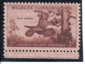 1077 - .03 Wild Turkey mnh f-vf.