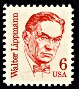 US 1849 MNH VF 6 Cent Walter Lippmann Journalist