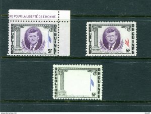 Guinea 1964 J F Kennedy 5f ERRORS MNH Sc 327 Variety 13584