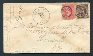 1897 Registered - Farabee, Indiana (DPO 1882-1934) to Louisville, Kentucky