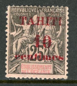 Polynesia 1903 Tahiti 10¢/25¢ Peace & Commerce Scott #30 Mint F753