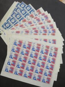 EDW1949SELL : CHILE Very clean grouping of all Cplt sets All VF MNH Cat $1,931.