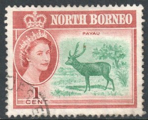 North Borneo Scott 280 - SG391, 1961 Elizabeth II 1c used