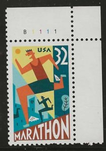 #3067 MNH Plate # Single