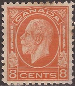 Canada - 1932 8c King George V Red Orange - Stamp F/VF MHH - Scott #200