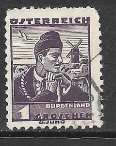 Austria 354: 1g Horse herdsman, Burgenland, used, F-VF