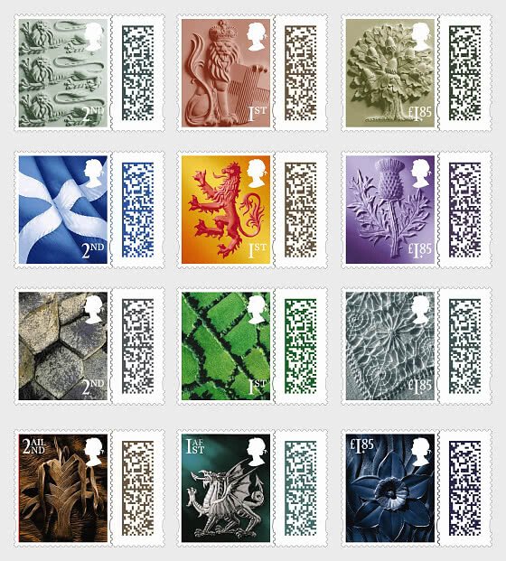 Stamps of Great Britain 2022 (Pre-order) - Barcode Country Definitives - Set .