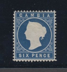 Gambia, SG 18Ac, MLH Sloping Label variety, Sideways Watermark