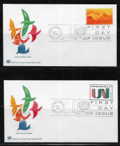 United Nations C15-18 1972 Air Mails Geneva Cachet FDC First Day Cover