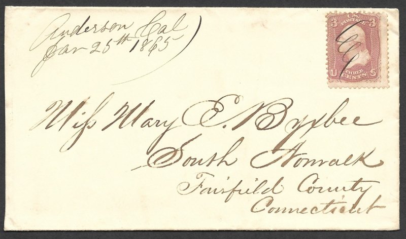 Doyle's_Stamps: Anderson, Mendocino County, CAL Postal History - Cover