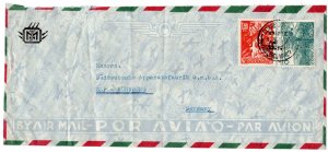 x Mozambique 1951 airmail cover to NURNBERG Sc#321,330 Mf#340,355 SG#424,438