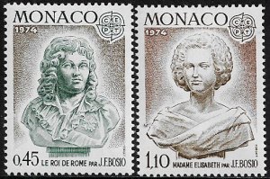 Monaco #903-4 MNH Set - Europa - Busts