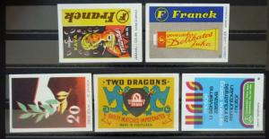 Yugoslavia Match Box Labels ! leaf two dragons soup N11