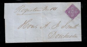 New Brunswick #3 Very Fine Used On Rare Cover To Dorchester **With Certificate**