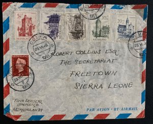 1951 Ommen Netherlands Airmail Cover To Freetown Sierra Leone