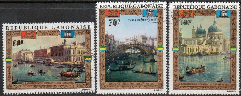 Gabon  Scott  C123-C125  Used  Complete