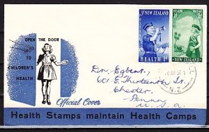 New Zealand, Scott cat. B54-B55. Boy & Girl Brigades issue. First day cover. ^