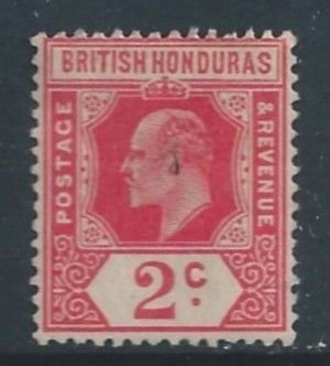 British Honduras #72 Mint No Gum 2c King Edward VII - Wmk. 3