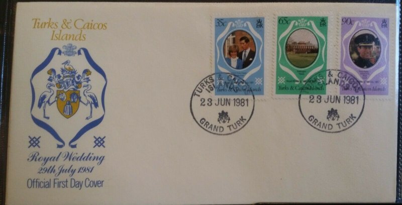 Commonwealth 1981 Royal Wedding FDC Covers Kenya Grenada Turks & Caicos St Lucia