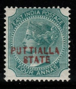 INDIA-PATIALA SG9 1885 4a BLUE-GREEN MTD MINT