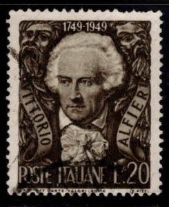 Italy Scott 520 Used  Alfieri 1949 stamp