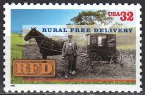 #3090, Single.\Rural Free Delivery\. MNH.32 cent