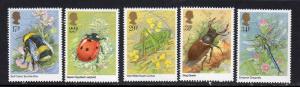 Great Britain #1098-1102 Insects 1985 Never Hinged F43