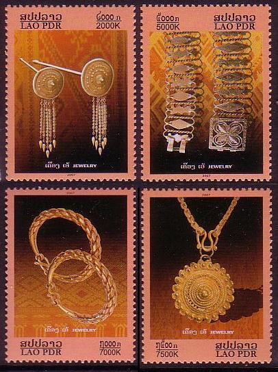 Laos Jewellery 4v SG#1988-1991 MI#2019-2022