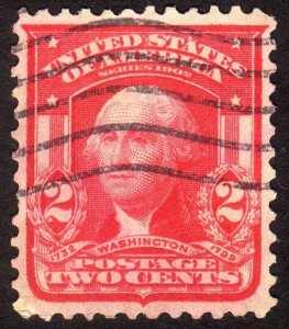 1903, US 2c, Washington, Used, Well centered, Sc 319
