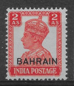 BAHRAIN SG44 1942-5 2a VERMILION MTD MINT