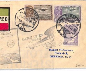 MEXICO First Flight Air Mail Cover 1929 {samwells-covers} YV139