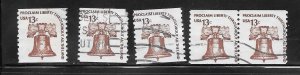 #1618 Used 5 stamps 10 Cent Lot (my22) Collection / Lot