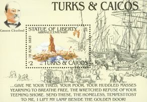 Turks & Caicos Liberty , 1 souvenir sheet